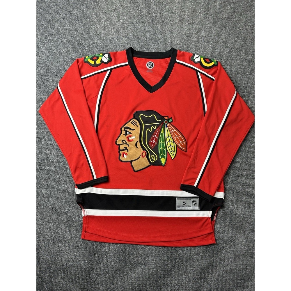 Mens Hockey Jersey Chicago Blackhawks Red NHL Logo, Size S